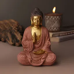HABERE INDIA Pink Buddha Figurine Showpiece-image-17