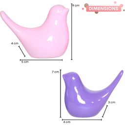 GW CREATIONS Purple & Pink 2 Pieces Birds & Animals Figurine Showpieces-image-99