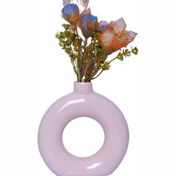GW CREATIONS Pink Ceramic Round Pot Planter-image-81