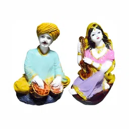 GW CREATIONS Blue 2 Pieces Playing Music Couple Showpieces-image-96