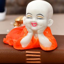 Ascension White & Red Cute Child Monk Showpiece-picture-3