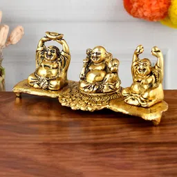 Ascension Yellow Laughing Buddha Metal Idol Showpiece-image-29