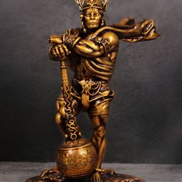 Artarium LLP Brown Bahubali Lord Hanuman Idol Showpiece-49