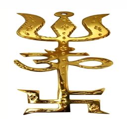 Navyaksh Yellow  Trishakti Trishul Showpiece-image-11