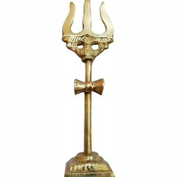 Navyaksh Yellow Religious Small Trishul Showpiece-image-35