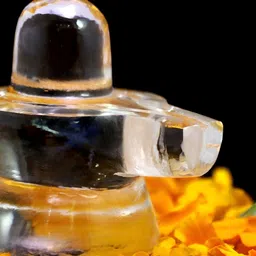 Navyaksh Transparent Shivling Shiva Crystal Showpiece image 3