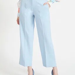 AMSWAN Women Smart Straight Fit High-Rise Trousers-picture-17