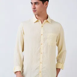 SPYKAR Men Spread Collar Textured Casual Shirt-image-68