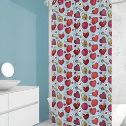 ArtzFolio Blue & Red Printed Waterproof Shower Curtains-image-72