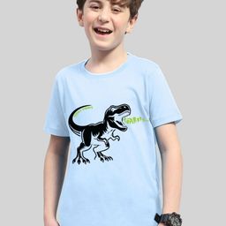AUSK Boys Printed Drop-Shoulder Sleeves Raw Edge T-shirt-image-86