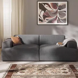 nestroots ComfortHaven Grey 2 Seater Sofa-25