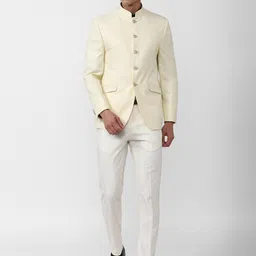 Van Heusen Men Two-Piece Single Breasted Bandhgala Formal Suit-image-71