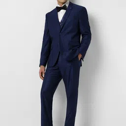 Van Heusen Slim-Fit Notched Lapel Single-Breasted Three Piece Formal Suit-43