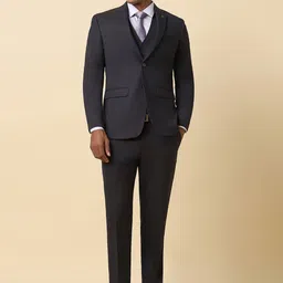 Allen Solly Slim-Fit Single-Breasted Three-Piece Formal Suit-image-86