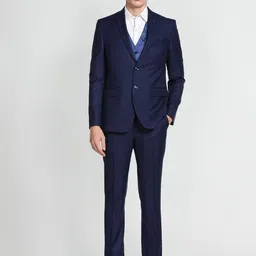 Arrow 3 Piece Self-Design Single-Breasted Tailored Fit Formal Suit-2
