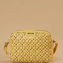 CODE by Lifestyle PU Structured Sling Bag with Cut Work-image-5