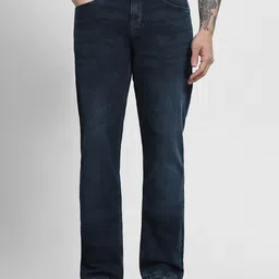 Mufti Men Straight Fit Low Distress Light Fade Stretchable Jeans-image-85