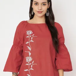 9rasa Floral Print Bell Sleeve Cotton Top-picture-41