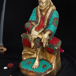 eCraftIndia Gold  Sai Baba Showpieces-image-43