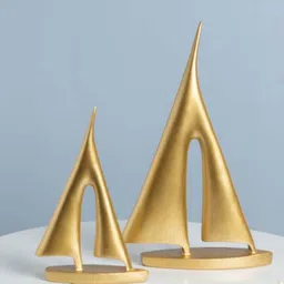 Nestasia Set Of 2 Gold Sailing Ship Resin Decor Object-image-55