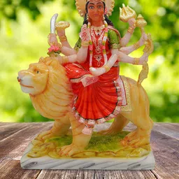 Gallery99 Red & Yellow Goddess Mata Durga Idol Showpieces-image-7