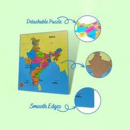 PLANET of Toys Wooden Map Knob Puzzle Toy Learning and Development Toys image 3