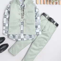 BAESD Boys Checked Shirt with Trousers-image-110