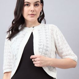 Style Quotient Women Crop Button Shrug-13