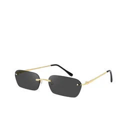 Mast & Harbour Unisex Square Sunglasses with UV Protected Lens Rimless BLk-image-78