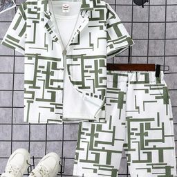 ALANTA Kids-Unisex Green Cotton Blend Clothing Set-image-31