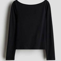 H&M Cut-Out Jersey Top-image-72