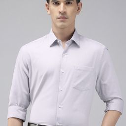 Arrow Manhattan Slim Fit Self Design Textured Pure Cotton Formal Shirt-picture-29