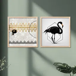 walllane Boho Wall Art With Frame Home Decor Wall Painting For Living Room Office Bedroom-picture-11