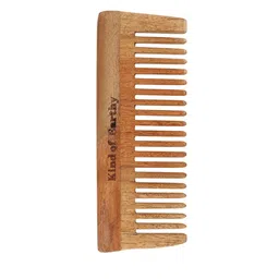 Kind of Earthy Kacchi Neem Comb Wide Tooth After-Shampoo Comb- Brown image 2