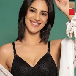DressBerry Pack of 3 Medium Coverage Heavily Padded LaceBra-19