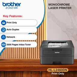 brother HL-L2460DN Single Function Monochrome Laser Printer with Auto Duplex Feature, 34PPM Print Speed, LCD Display, 128MB Memory, 250 Sheets Paper Tray & with Up to 3000 Pages of Black Ink Toner in the box image 5