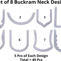 Buckram Neck Design Bukram Gala Pasting Fusing Set (40 pcs) Sewing Kit-image-27