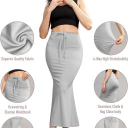 SHAYONAM FISS GREY M NEWCAST Lycra Blend Petticoat-image-61