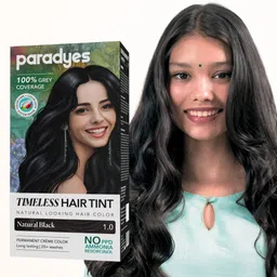 paradyes Natural Black Timeless Permanent Crème Hair Colour for Complete Grey Coverage , Natural Black-picture-49