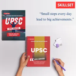 skillset UPSC Answer Writing Sheet A4 Notebook Plain 200 Pages image 3