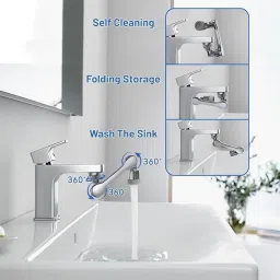 1080° FREE ROTATION DUAL SPOUT FAUCET SPRAYER EXTENDER (FOR 24mm & 22mm) Faucet Nozzle-15