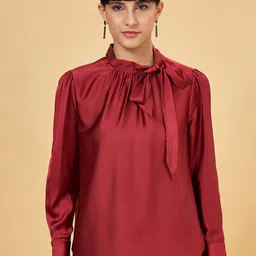 Annabelle by Pantaloons Tie-Up Neck Formal Top-picture-18