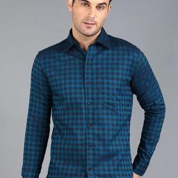 ZNX Clothing Premium Slim Fit Buffalo Checks Opaque Checked Cotton Shirt-image-25