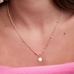 MINUTIAE Brass Rose Gold-Plated Necklace-image-45