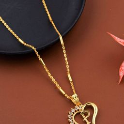 JEWEL WORLD Gold-Plated Letter P Necklace-image-40