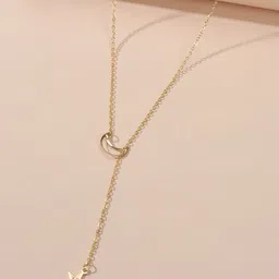 OOMPH Star Moon Lariat Layered Necklace-picture-25
