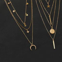 Vembley Gold-Toned Gold-Plated Layered Necklace-image-11