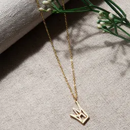 Accessorize London Women's Crown Pendant Necklace-24