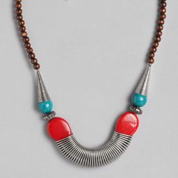 RICHEERA Silver-Plated Artificial Beads Necklace-7