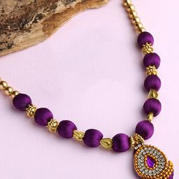 AKSHARA Girls Gold-Plated Stone-Studded Necklace-image-74